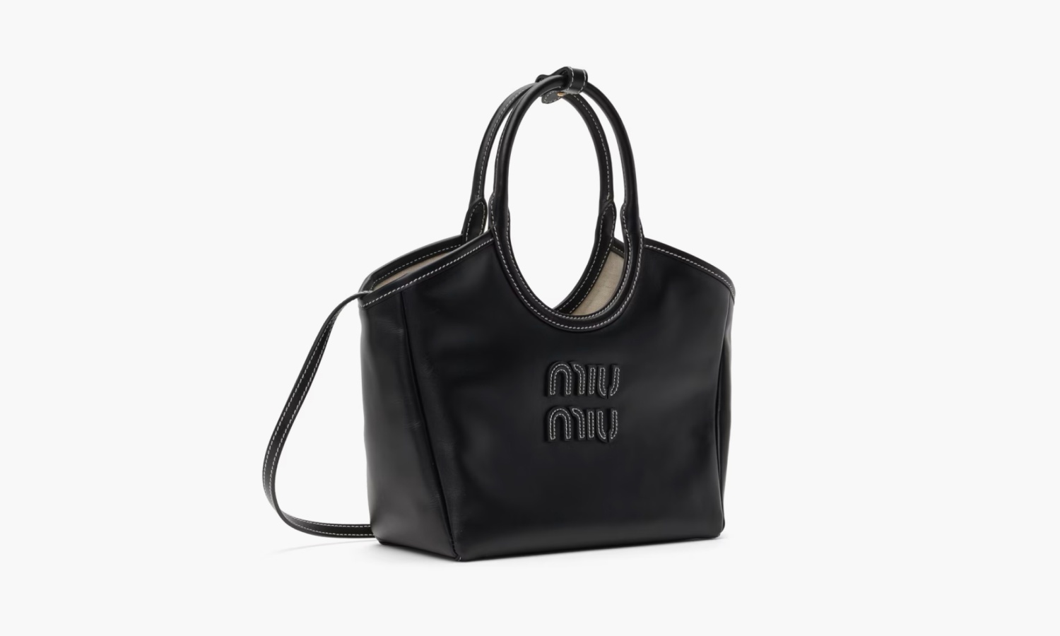 фото Miu Miu IVY Leather Mini Bag "Black" (Miu Miu)-5BA284-2DDJ-F0002-V-OOO
