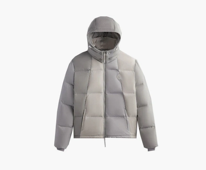 Kith Wrinkle Nylon Midi Puffer Grey  Kith Wrinkle Nylon Midi Puffer Grey