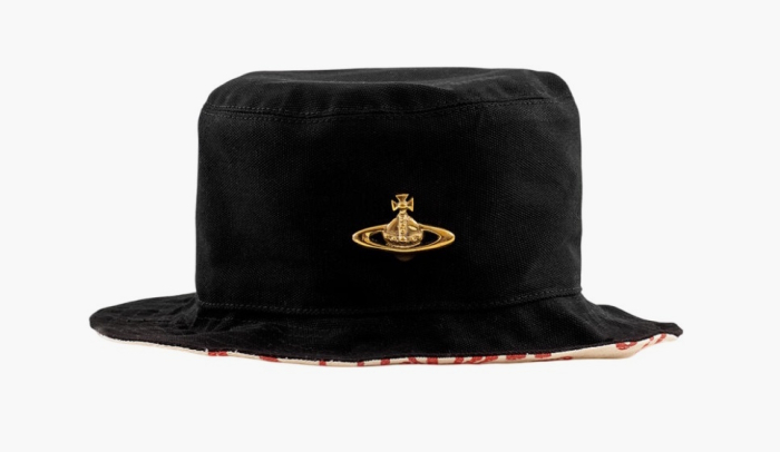 Vivienne Westwood Cotton Bucket Hat Black  Vivienne Westwood Cotton Bucket Hat Black