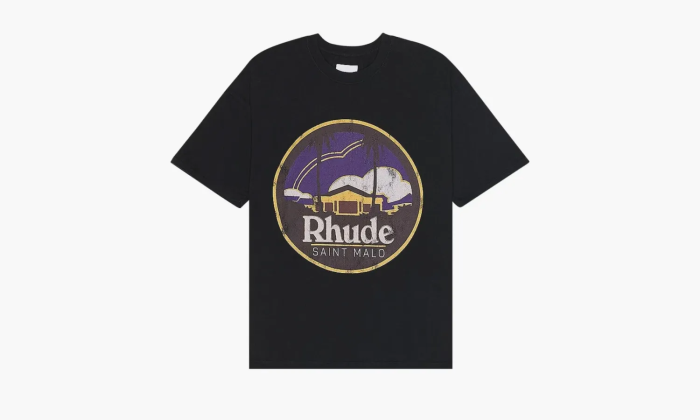 RHUDE Saint Malo Tee Vintage Black  RHUDE Saint Malo Tee Vintage Black