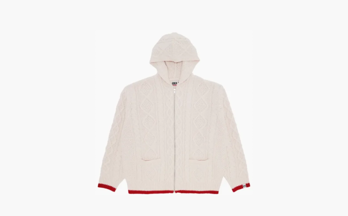 Supreme x Goodenough Zip Up Hooded Sweater Stone 