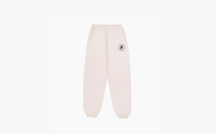 Sporty & Rich Net Logo-print Cotton Sweatshirt Ecru 