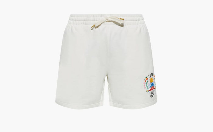 Casablanca Cotton Embroidered-logo Shorts White  Casablanca Cotton Embroidered-logo Shorts White