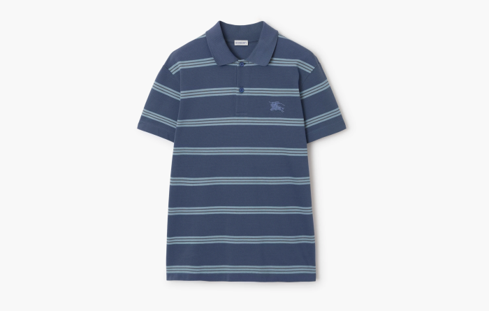 Burberry Striped Cotton Polo Shirt  "Pilot" 
