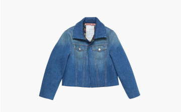 Acne Studios Bonded Denim Jacket Mid Blue 
