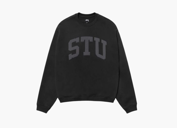 Stussy Stu Relaxed Crew "Black" 