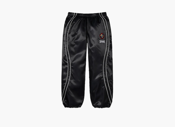 Supreme Satin Track Pant Black  Supreme Satin Track Pant Black