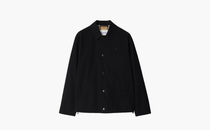 Burberry Gabardine Coach Jacket "Black" 