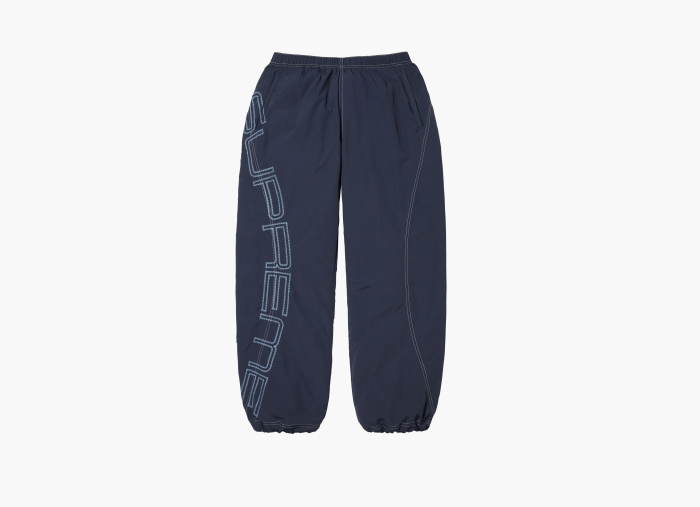 Supreme  Spellout Embroidered Track Pant "Navy" 