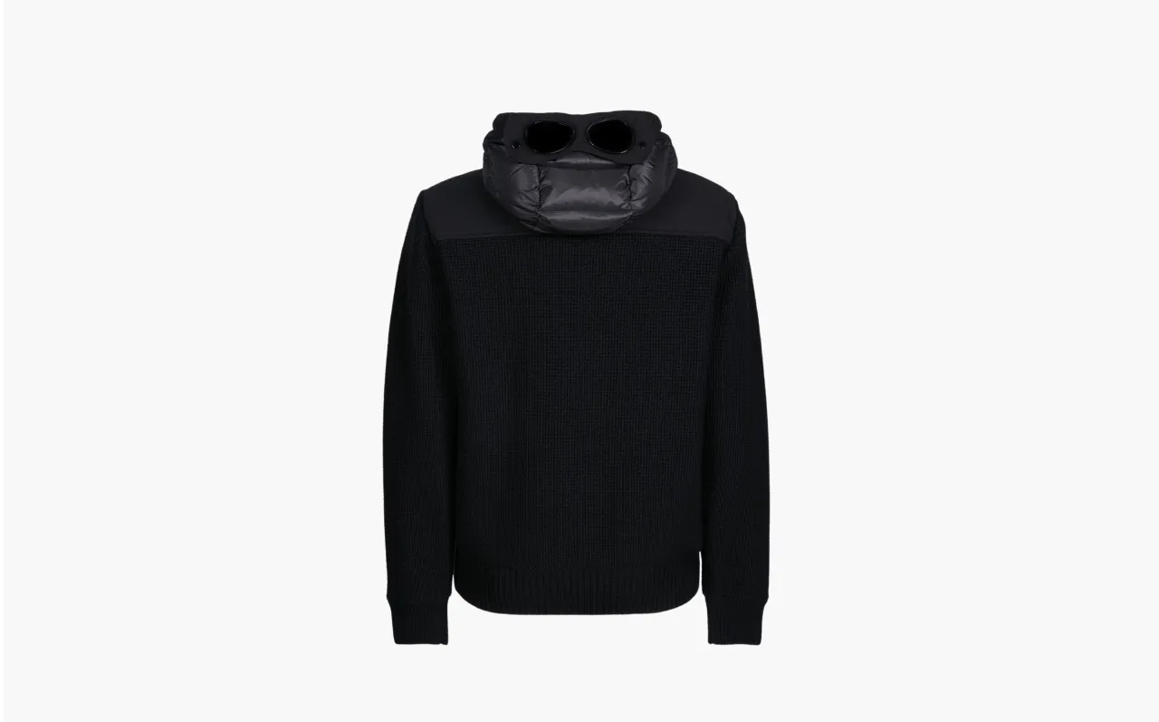 C.P. Company Merino Nylon Mixed Goggle Jacket Black  C.P. Company Merino Nylon Mixed Goggle Jacket Black