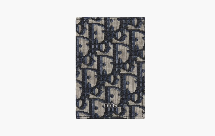 Dior Oblique Jacquard Card Holder Bi-Fold Beige/Black  Dior Oblique Jacquard Card Holder Bi-Fold Beige/Black