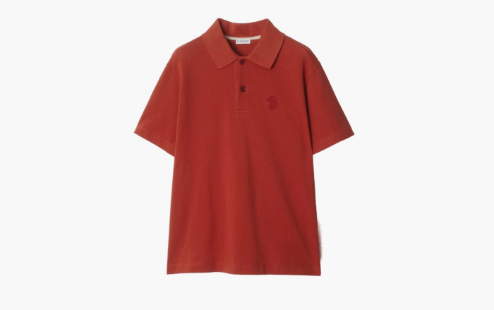 Burberry B Snake Cotton Polo Shirt  "Geranium" 