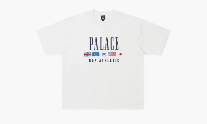 PALACE X GAP Heavy Jersey T-shirt White  PALACE X GAP Heavy Jersey T-shirt White