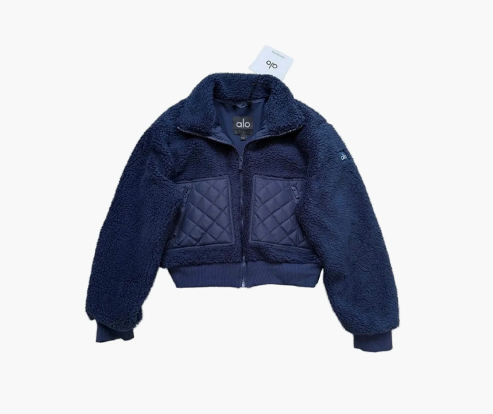 Alo Yoga Sherpa Edge Bomber Navy 