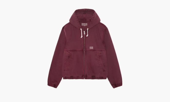 Stussy Zip Hoodie Burgundy  Stussy Zip Hoodie Burgundy