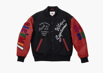 Supreme x WTAPS Varsity Jacket Black  Supreme x WTAPS Varsity Jacket Black