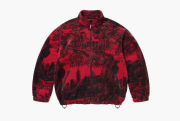Supreme New York Fleece Jacket Red 