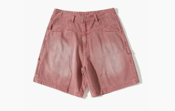 Nothomme Outdoor Retro Denim Shorts Pink 