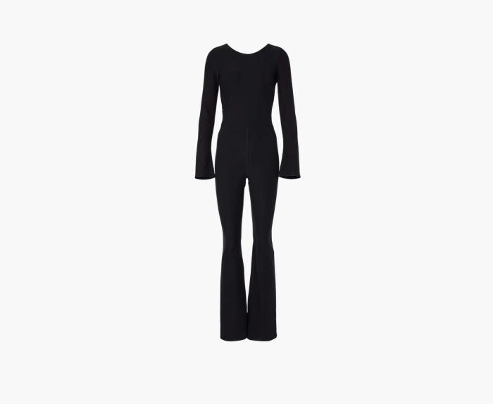 Alo Yoga Alosoft Melody Full Length Bootcut Onesie Black  Alo Yoga Alosoft Melody Full Length Bootcut Onesie Black