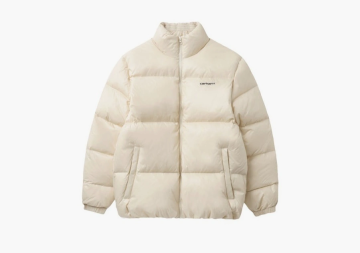 Carhartt WIP Stand Collar Quilted Down Puffer Jacket Apricot 