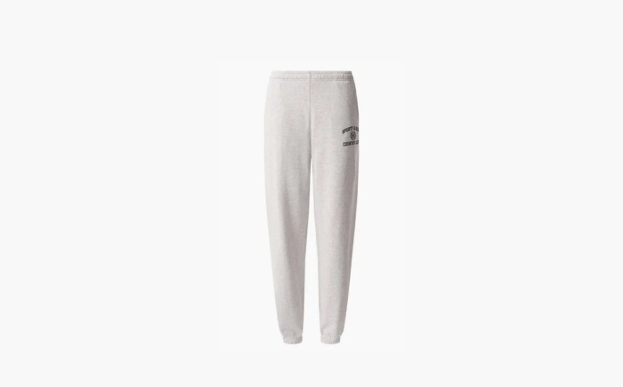 Sporty & Rich Varsity Crest Tapered Leg Pants Gray 