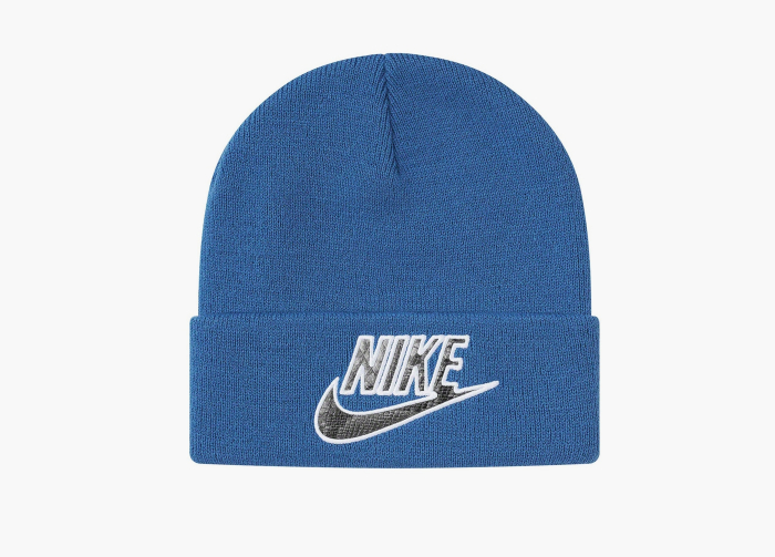 Supreme x Nike Snakeskin Beanie Blue  Supreme x Nike Snakeskin Beanie Blue
