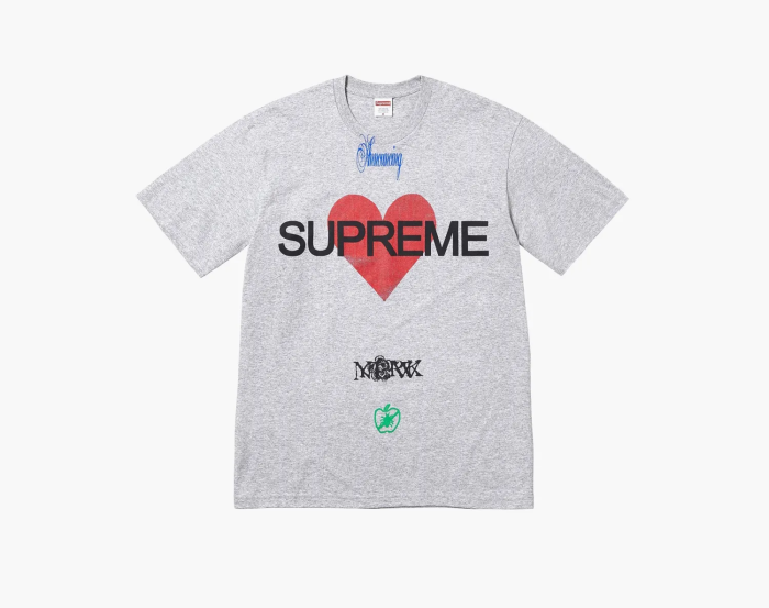 Supreme Announcing Tee Heather Grey 
