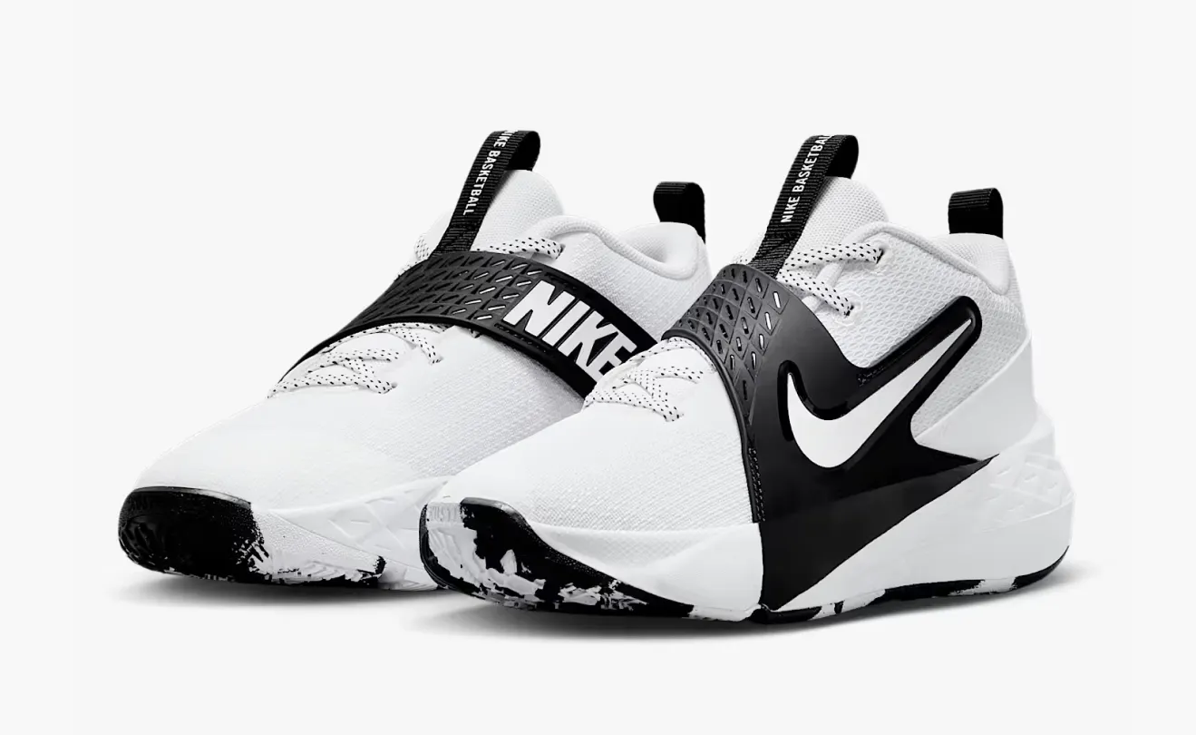 Nike Team Hustle D12 GS White Black