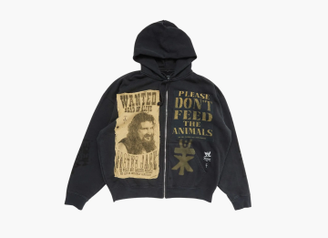 Cactus Jack by Travis Scott x WWE Double Cactus Jack Full-Zip Hoodie Mick Foley Black  Cactus Jack by Travis Scott x WWE Double Cactus Jack Full-Zip Hoodie Mick Foley Black