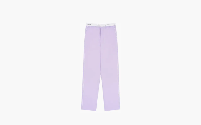 Sporty & Rich Serif Logo Pyjama Pants Lilac/White 