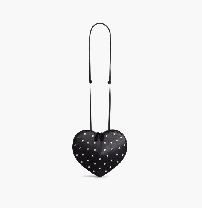 Alaia Le Coeur Bag In Calfskin Black 