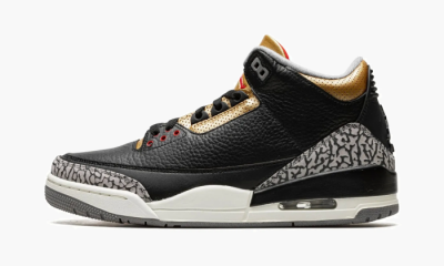 AIR JORDAN 3 MNS WMNS "Black Cement Gold" - 5W