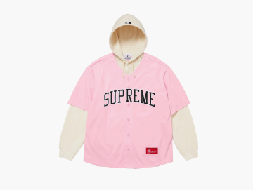 Supreme x Chicago White Sox Hooded Baseball Jersey Light Pink 