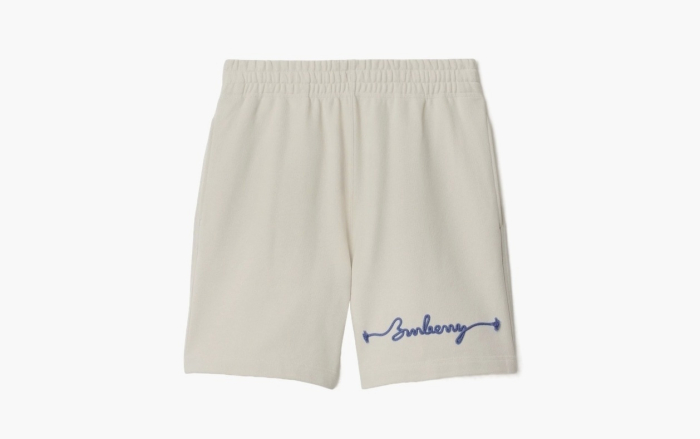 Burberry Knot Logo Cotton Shorts "Sail" 