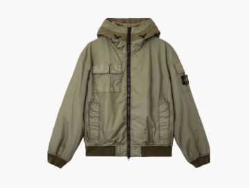 Stone Island Hooded Padded Jacket Military Green 