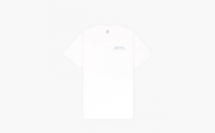 Sporty & Rich New Drink Water T-shirt In "White/atlantic" 