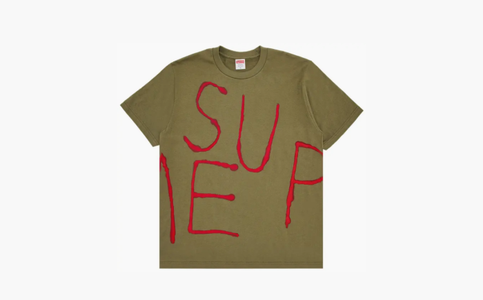 Supreme Painted Tee "Light Olive" 