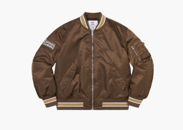 Supreme Second To None MA-1 Jacket Brown  Supreme Second To None MA-1 Jacket Brown