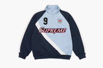 Supreme Equipé Half Zip Sweatshirt Light Blue 