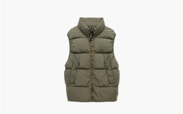 C.P. Company Logo Down Vest Khaki 
