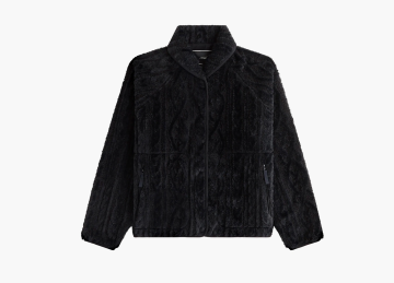 Kith Grayson Cable Sherpa Jacket Black 