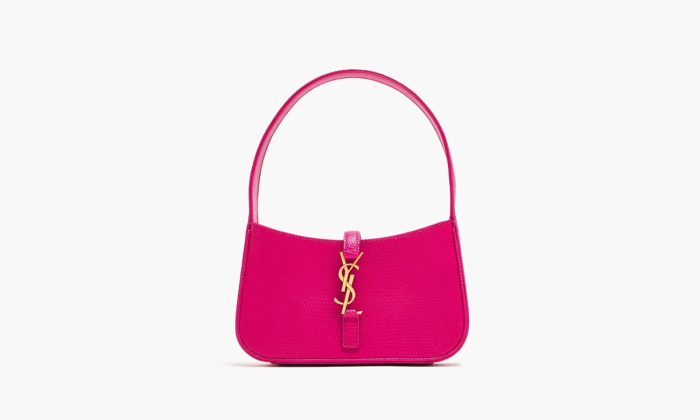 Saint Laurent Le 5 À 7 Mini Hobo Bag Pink Exotic Leather 