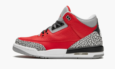 Air Jordan 3 Retro GS "Red Cement/Unite" - 4Y