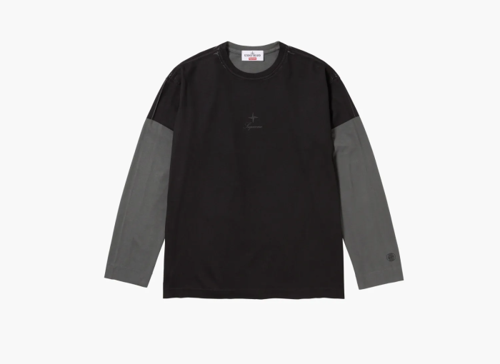 Supreme x Stone Island L/S Top Black 