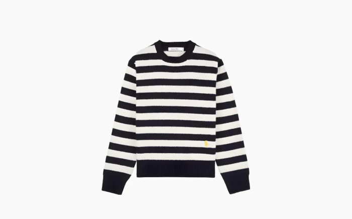 Sporty & Rich Striped Wool Jumper Black and White Stripes  Sporty & Rich Striped Wool Jumper Black and White Stripes