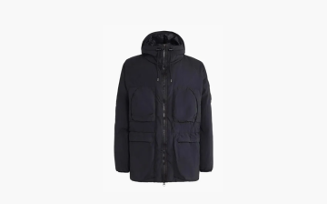 C.P. Company Down Jacket With A Hood Black 