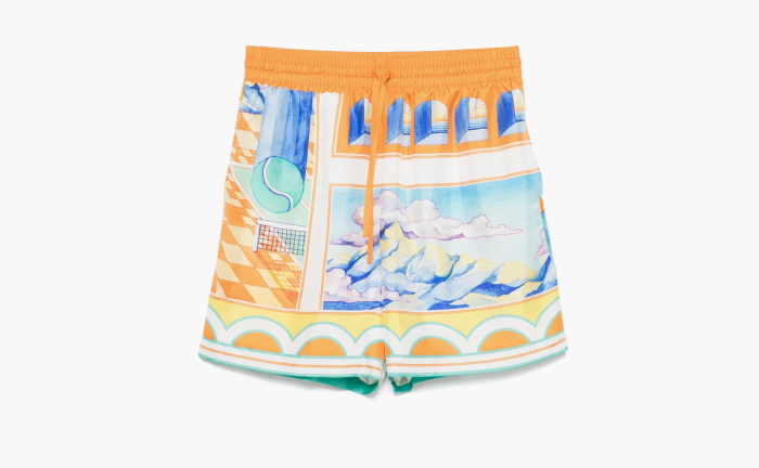 Casablanca Surreal Pool Shorts "Orange" 