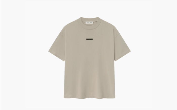 Fear of God ESSENTIALS Mens Classic Fit Tee "Heather Stone" 