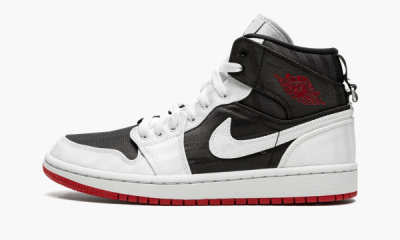 Jordan 1 Mid SE Utility WMNS "Canvas White Black Gym Red" - 5W