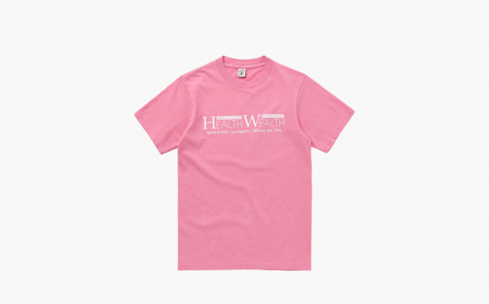 Sporty & Rich HEALTH WEALTH 94 T SHIRT "Pink" 